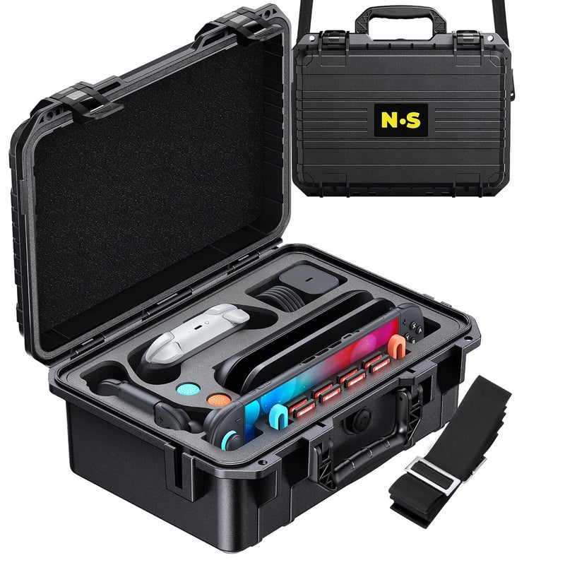 FYOUNG Upgrade Hard Carrying Case for Nintendo Switch 2/Switch 1 Console, Professional Deluxe IP67 Waterproof Bag, All in one Large Capacity Travel Case for Pro Controller&Accessories - Image 1